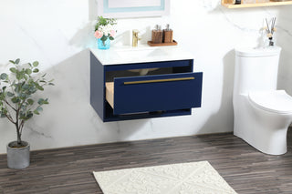 30 inch Single bathroom vanity in blue