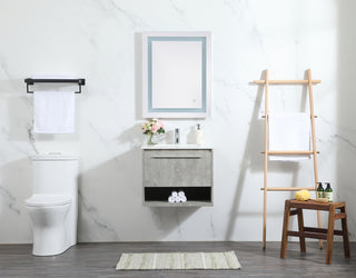 24 inch Single bathroom vanity in concrete grey