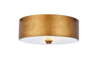 Hazen 2 light 12 inch Vintage Gold flush mount