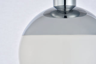 Eclipse 1 Light Chrome Flush Mount With Frosted White Glass