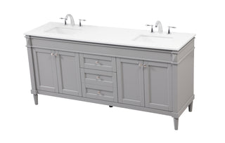 72 inch double bathroom vanity in grey