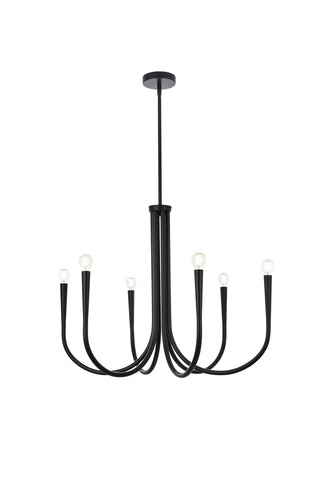 Layne 30 inch chandelier in Black