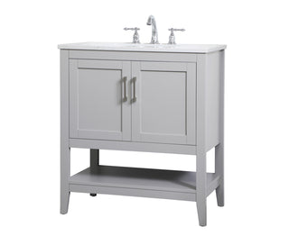 30 inch Single Bathroom Vanity in Grey