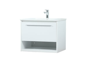 24 inch Single bathroom vanity in white