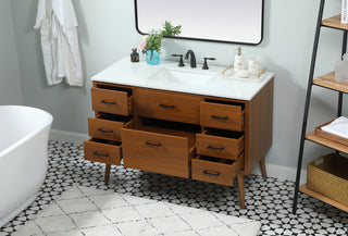 48 inch Single bathroom vanity in teak