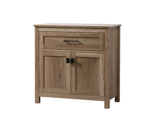 30 Inch Wide Bathroom Storage Freestanding Cabinet In Natural Oak