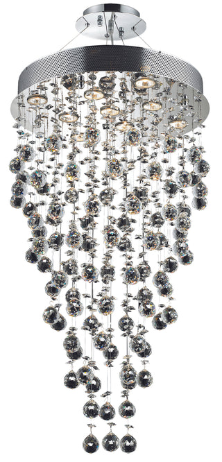 Galaxy 9 light Chrome Chandelier Clear Royal Cut Crystal