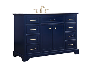 48 inch Single bathroom vanity in Blue