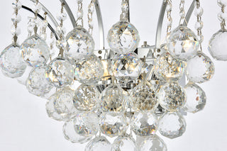 Victoria 3 light Chrome Wall Sconce Clear Royal Cut Crystal