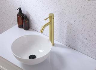 Victor Single Hole Single Handle Bathroom Faucet in Brushed Gold