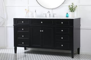 60 inch Single bathroom vanity in black