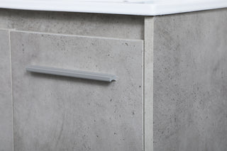 24 inch  Single Bathroom Floating Vanity in Concrete Grey