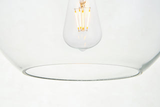 Baxter 3 Lights Brass Pendant With Clear Glass