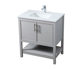 30 Inch SIngle Bathroom Vanity In Grey