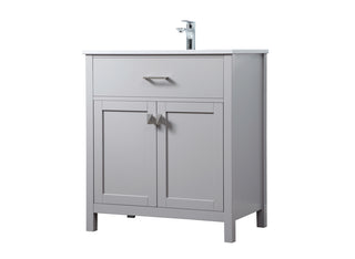 30 Inch SIngle Bathroom Vanity In Grey