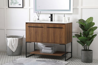 40 inch  Single Bathroom Vanity in Walnut Brown