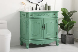 36 inch Single bathroom vanity in vintage mint