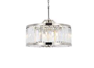 Chelsea 8 light polished nickel Chandelier Clear Royal Cut Crystal