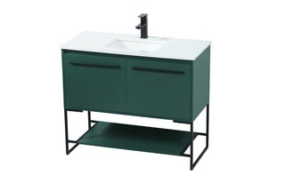 40 inch Single bathroom vanity in green