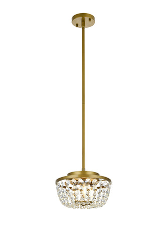 Gianna 10 inch pendant in brass