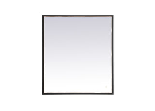 Pier 27x30 inch LED mirror with adjustable color temperature 3000K/4200K/6400K in black