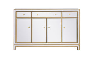 56 inch mirrored credenza in gold