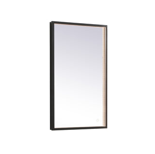 Pier 18x30 inch LED mirror with adjustable color temperature 3000K/4200K/6400K in black