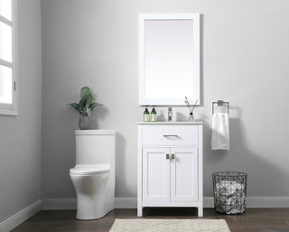 24 Inch SIngle Bathroom Vanity In White