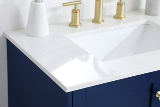 30 inch Single Bathroom Vanity in Blue