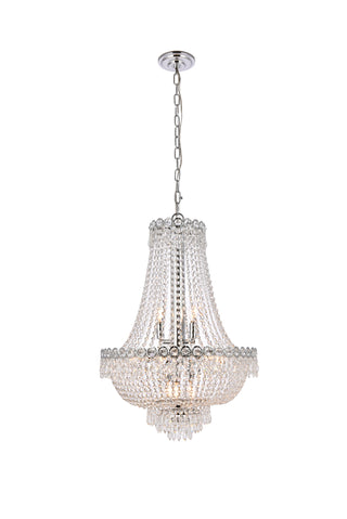 Century 12 light Chrome Chandelier Clear Royal Cut Crystal