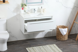 36 inch Single bathroom vanity in white