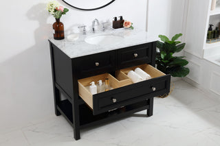 36 in. Single bathroom vanity set in Black