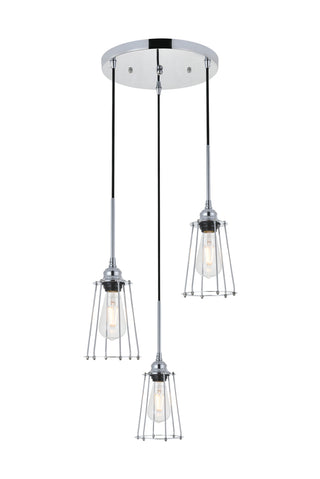 Auspice 3 light chrome Pendant
