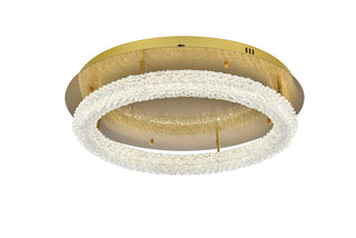 Bowen 26 inch Adjustable LED Flush Mount in Satin Gold