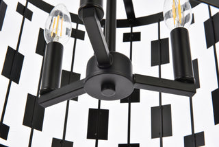 Levante 3 lights pendant in black