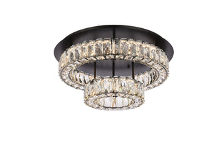 Monroe 22 inch LED double flush mount in black