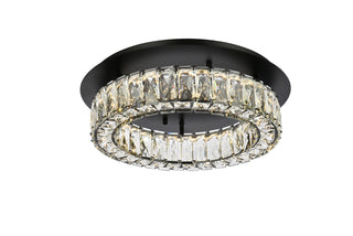 Monroe 18 inch LED Single flush mount in black