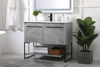 40 inch  Single Bathroom Vanity in Concrete Grey