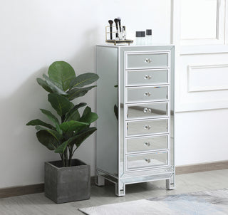18 inch mirrored lingere chest in white