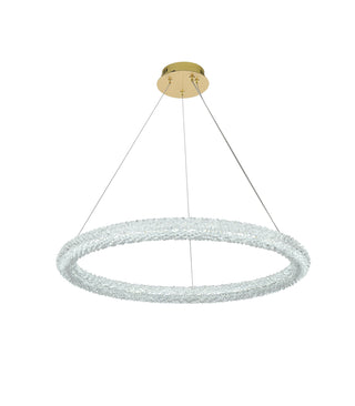 Bowen 32 inch Adjustable LED Chandelier in Satin Gold