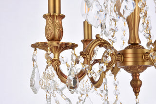 Rosalia 4 light French Gold Pendant Clear Royal Cut Crystal