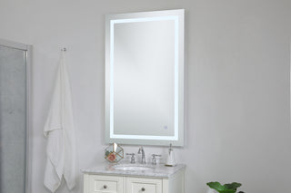 Helios 30in x 48in Hardwired LED mirror with touch sensor and color changing temperature 3000K/4200K/6400K