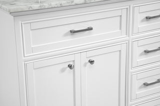 60 In. Double Bathroom Vanity Set In White