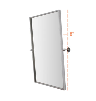 Rectangle pivot mirror 24x32 inch in silver