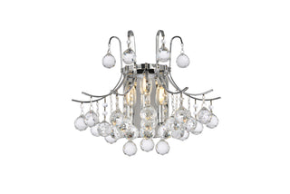 Toureg 3 light Chrome Wall Sconce Clear Royal Cut Crystal