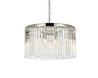 Sydney 8 light polished nickel Chandelier Clear Royal Cut Crystal