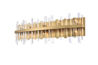 Serena 36 inch crystal bath sconce in satin gold