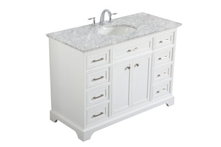 48 In. Single Bathroom Vanity Set In White