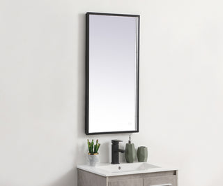 Pier 18x36 inch LED mirror with adjustable color temperature 3000K/4200K/6400K in black