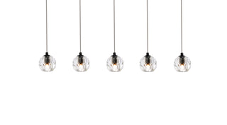 Eren 5 lights Black pendant